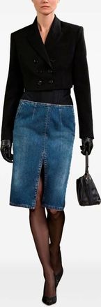 Elisabetta Franchi Gonna midi denim - Blu