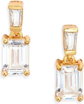 Nordstrom Cubic Zirconia Drop Earrings in 14K Gold Plated at Nordstrom