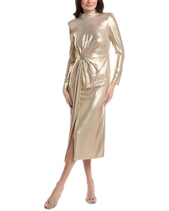 Carla Ruiz Gathered Front Midi Dress