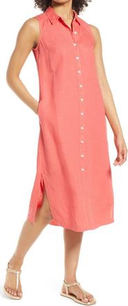 Tommy Bahama Two Palms Linen Shirtdress in Pomodoro at Nordstrom, Size Large