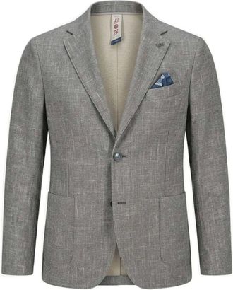 Bob Jassen, Heren, Grijs, XL, Picky Buttoned Blazer