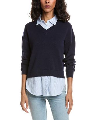 Design History Stripe Two-Fer Sweater