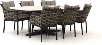 Apple Bee Milou/Zanzibar Deens Ovaal 220cm dining tuinset 7-delig