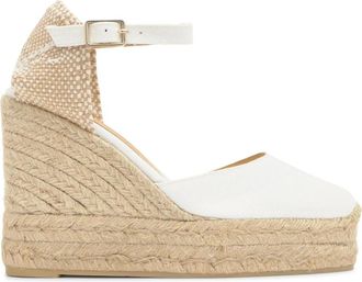 Castaner Carol Espadrille - Dames - Sleehakken - Wit - 39 EU - Katoen - Schoenen