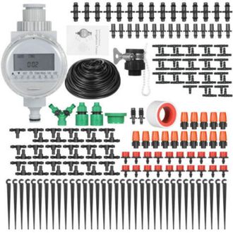 Elle Kit De Riego Por Goteo Para Plantas Con Sistema De Riego Autom&aacute;tico Electr&oacute;nico Y Temporizador, Goteros Nebulizadores, 40 Metros De Manguera Para Jard