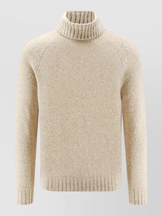 Brunello Cucinelli cashmere silk wool ribbed turtleneck sweater