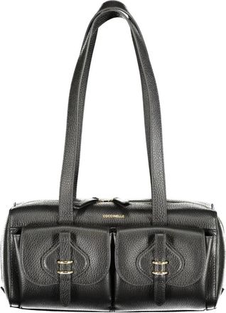 Coccinelle Mavery Pocket Bag - Dames - Schoudertassen - Zwart - ONE Size - Leer - Tassen
