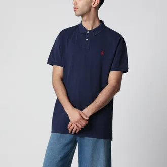 Polo Ralph Lauren Polo blu navy in cotone Custom Slim-Fit
