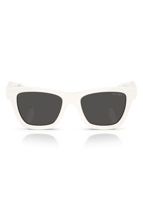 Prada 51mm Butterfly Sunglasses in Talc /Dark Grey at Nordstrom
