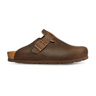 Rohde Alba Clogs - Dames - Slip ons - Bruin - 35 EU - Leer - Schoenen