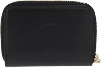 Christian Louboutin Pre-owned Wallets, female, Black, Size: ONE SIZE Pre-owned Vintage Leather Card Holder
