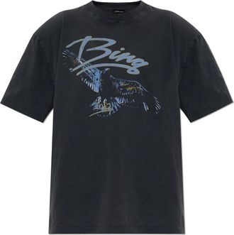 Anine Bing Kent Tee - Dames - T-shirts - Zwart - XS - Katoen - Tops