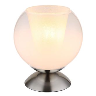 Globo Lighting Globo - L&aacute;mpara De Mesa - Barry - Acero - Vidrio - &Oslash; 18cm - E27
