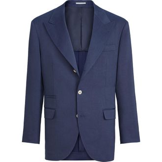 Brunello Cucinelli Blazer with peak lapel in Denim at Nordstrom, Size 52 It