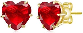 Rachel Glauber 14K Plated Cz Stud Earrings