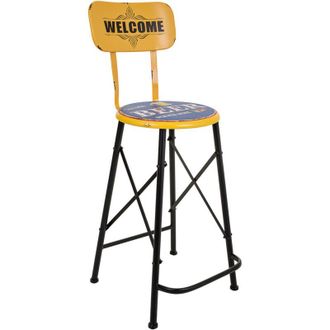 Wanderlust Deco Wanderlust Deco - Taburete De Metal Amarillo 46x100x40 Cm