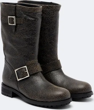 Jimmy Choo London Biker leather mid-calf boots