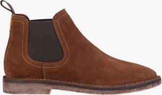 Hush Puppies Mens Hush Puppies SHAUN Mens Suede Chelsea Boots Tan - Brown - Size: 12