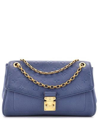 Louis Vuitton Blue Monogram Empreinte Leather Saint Germain Pm (Authentic Pre- Loved)