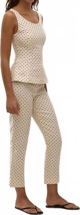 Faithfull The Brand Iria Top In Lola Polka Dot Cream Black