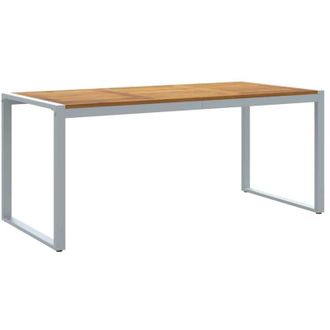 vidaXL Mesa De Comedor De Jard&iacute;n Gris 180 X 90 X 75 Cm Vidaxl