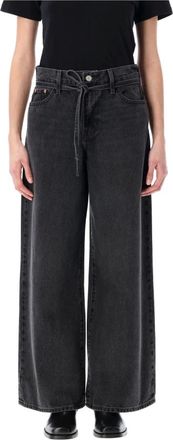 Levi's Jeans, Dames, Zwart, W25 L32, XL Straight