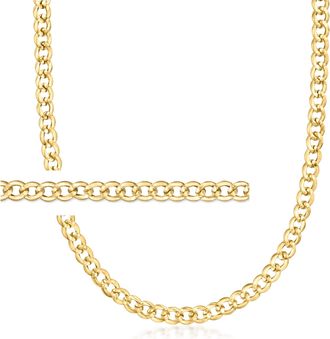 Ross-Simons Italian 6mm 18kt Yellow Gold Curb-Link Necklace