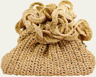 Maria La Rosa Game Mini Circle Crochet Clutch Bag