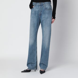 Gucci Pantalone in denim di cotone con spalmatura morbida