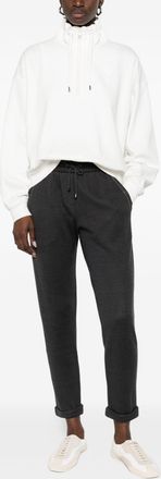 Brunello Cucinelli Brunello Cucinelli Womens Cotton And Silk Blend Trousers - Dark Grey - Size X-Small