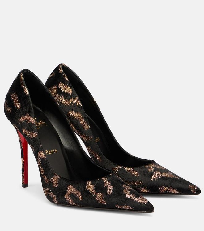 Miss Z leopard-print velvet pumps