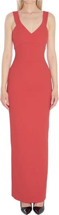 Solace London Nalani Maxi-jurk - Dames - Maxi kleedjes - Rood - 2XS - Polyester - Kleedjes
