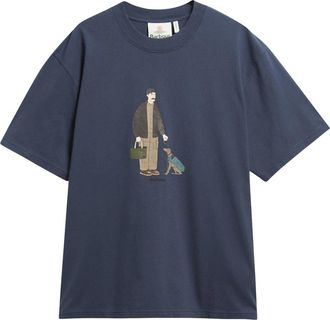 Barbour Fordyce Oversized Graphic Tee - - Tops - Uomo - Blu - M