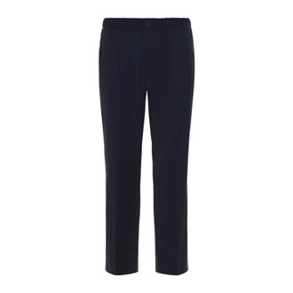 Herno Slim-fit Trousers, male, Blue, Size: XL Trousers in Tech-Merino