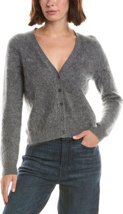 Sofiacashmere Brushed Cashmere Cropped 100% Cashmere Cardigan