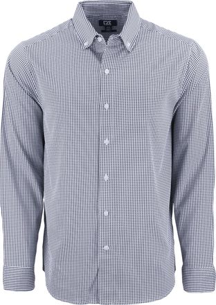 Cutter & Buck Skyline Epic Confidence Recycled Gingham Mens Long Sleeve Dress Shirt
