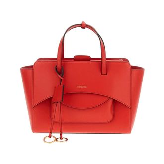 Hidesins Handbags, female, Red, Size: ONE SIZE Top-handle Leather Tote Bag