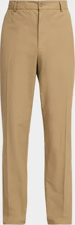 Moncler Men & apos;s Cotton Leather-Trim Straight Leg Trousers