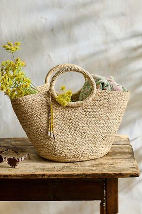 Terrain Raffia Basket Bag