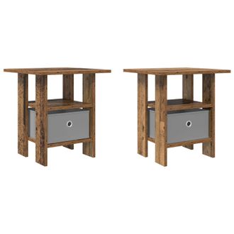 vidaXL Mesita De Noche Con Caj&oacute;n 2 Pcs Madera Vieja 41 X 40 X 45 Cm Vidaxl