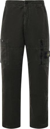 Stone Island Straight Broeken - Heren - Straight fit broeken - Zwart - W33 - Katoen - Broeken