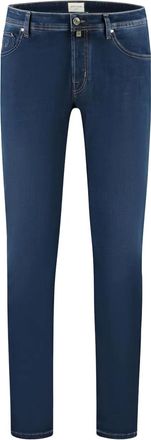 Jacob Cohen Jeans cinque tasche con applicazione logo - Blu