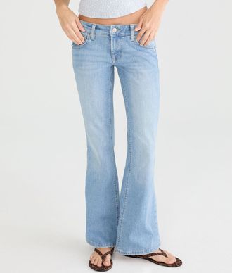 A&eacute;ropostale Womens Seriously Stretchy Low-Rise Ankle Jegging Blue