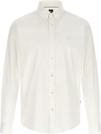 HUGO BOSS White Embroidery Logo Shirt
