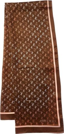 Jimmy Choo London Logo Silk Scarf