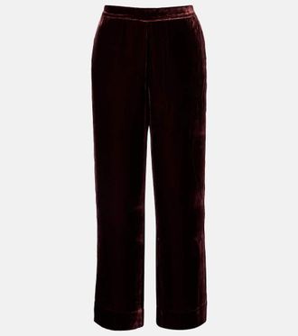 Asceno London velvet pajama pants