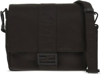 Fendi Messengertas met vlakken - Zwart
