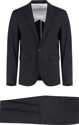 Dsquared2 Mens Two-Piece Suit Black Virgin Wool Suits