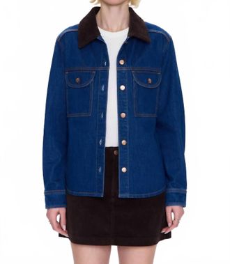 Pistola Denim Devon Denim Shacket In Infinity