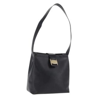 Ferragamo Pre-owned Shoulder Bag - Dames - Pre-owned - Zwart - Maat: ONE Size Leer